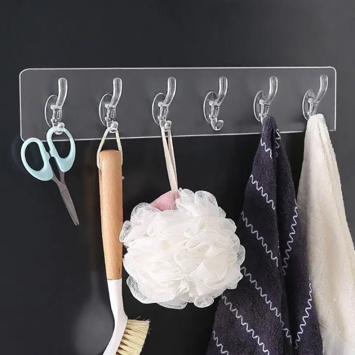 6-Row Transparent Hooks