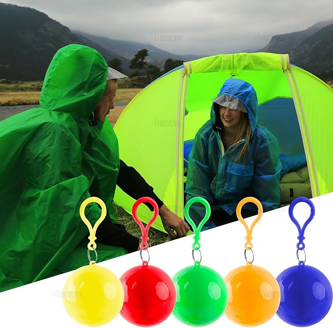 Portable Emergency Raincoat in Keychain Ball
