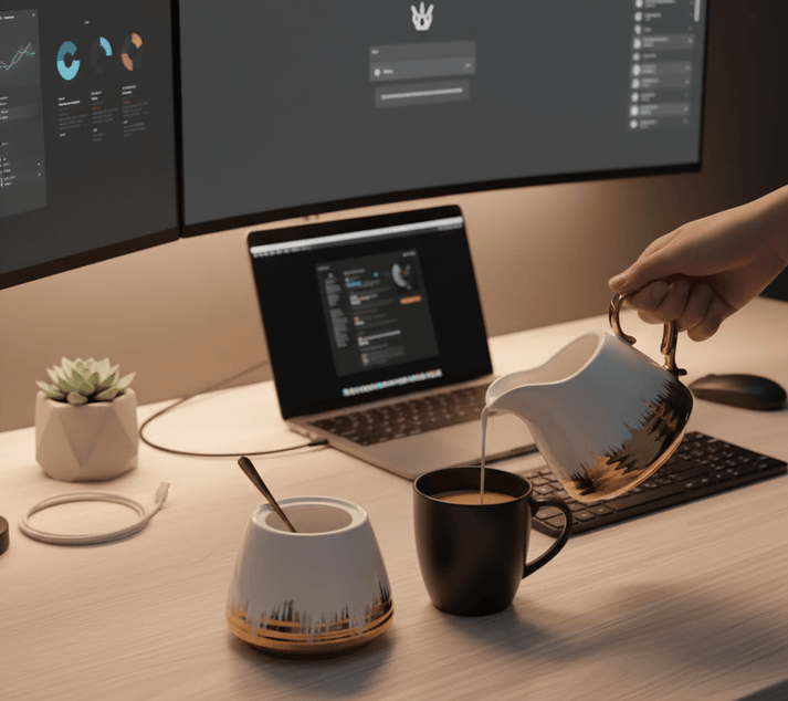 Ceramic Sugar & Milk Pot Set