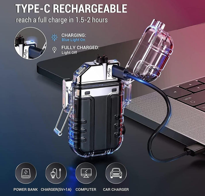 Electric Lighter with Flashlight