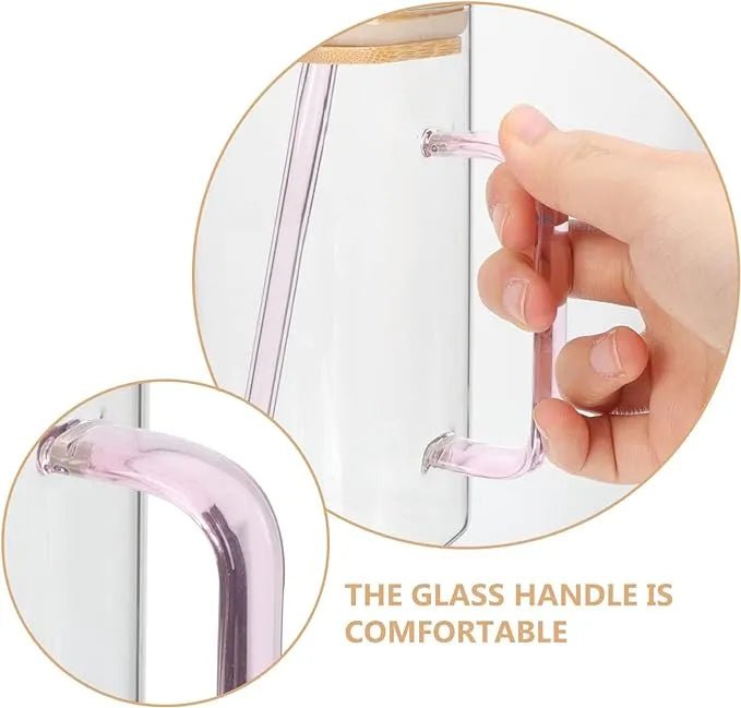 Glass Mug With Bamboo Lid & Straw