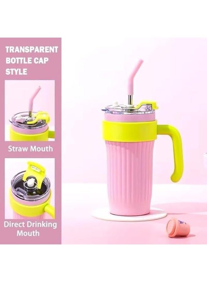 Handle Tumbler With Straw