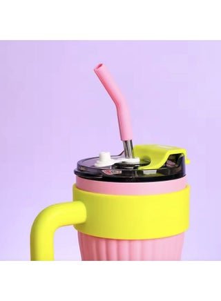 Handle Tumbler With Straw