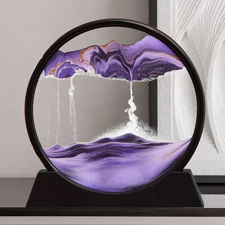 Round Flowing Sand Art Lamp