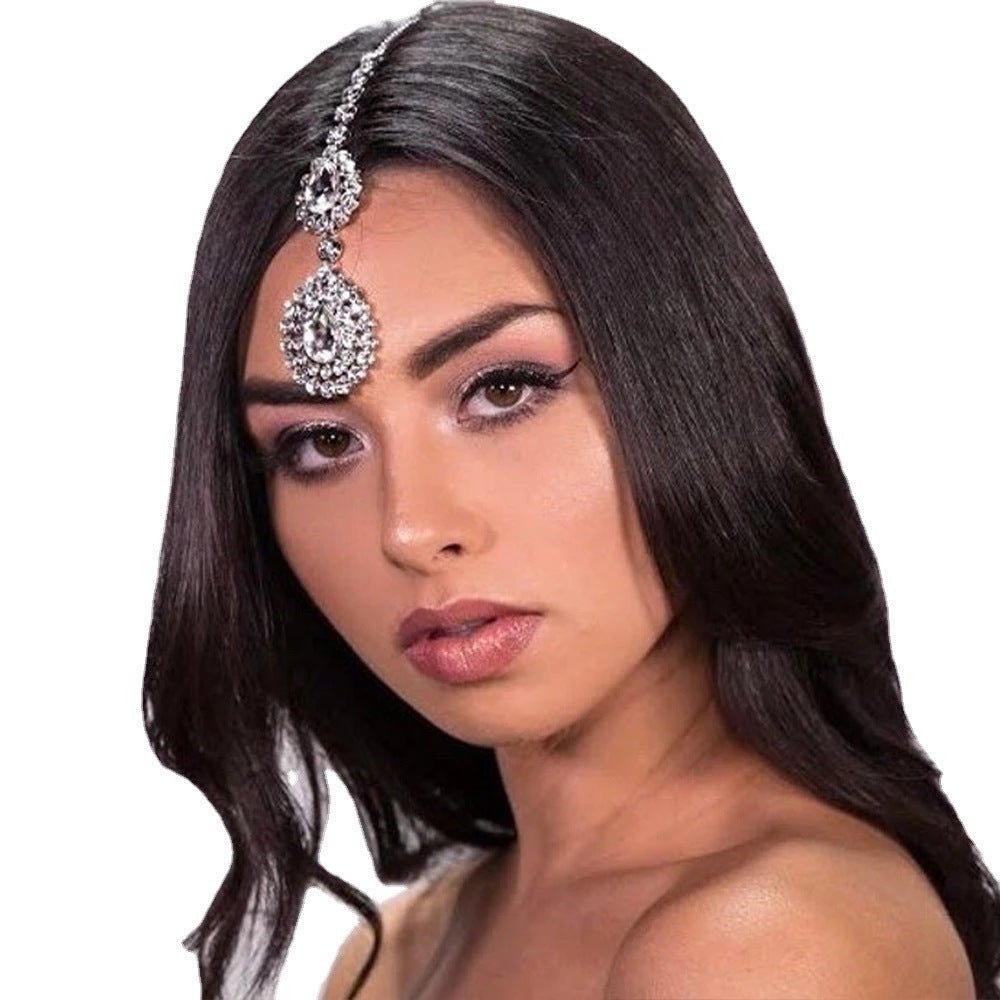 Simple Stylish Water Drop Forehead Chain Headdress Hair Band