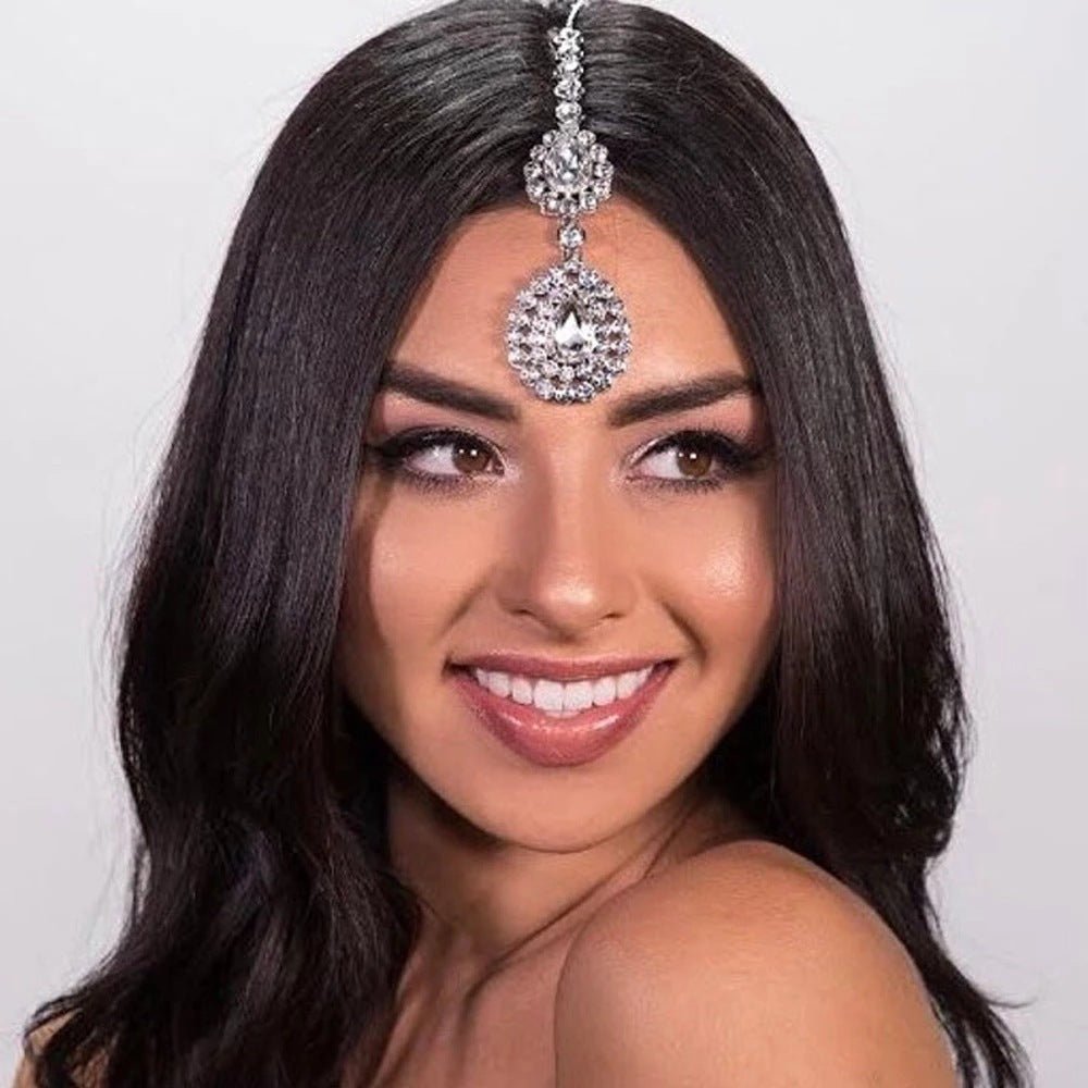 Simple Stylish Water Drop Forehead Chain Headdress Hair Band