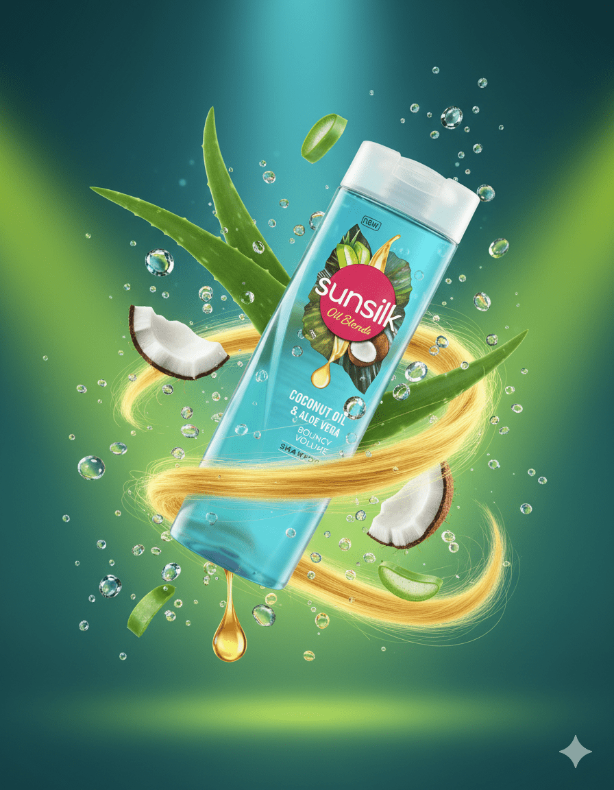 Sunsilk - Coconut Oil & Aloe Vera Bouncy Volume Shampoo